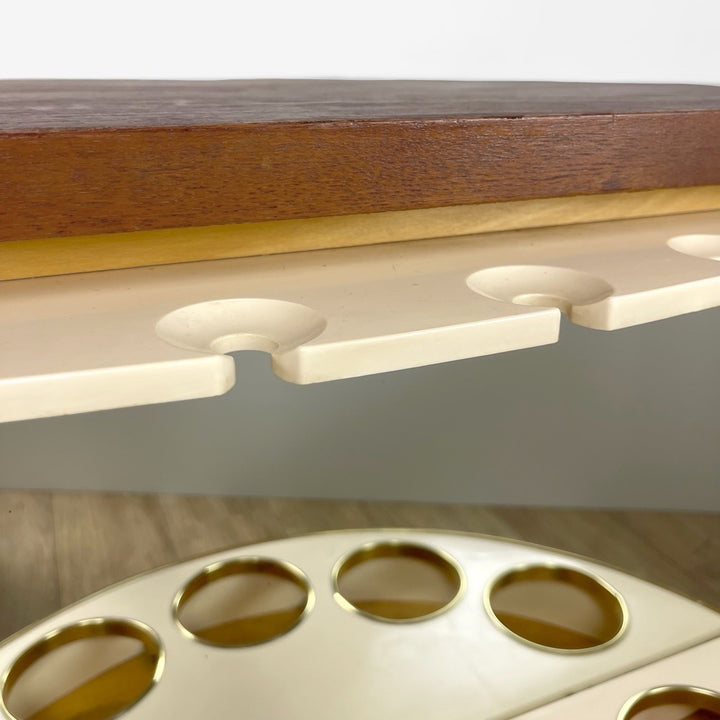 Bar d'angle scandinave pivotant années 50