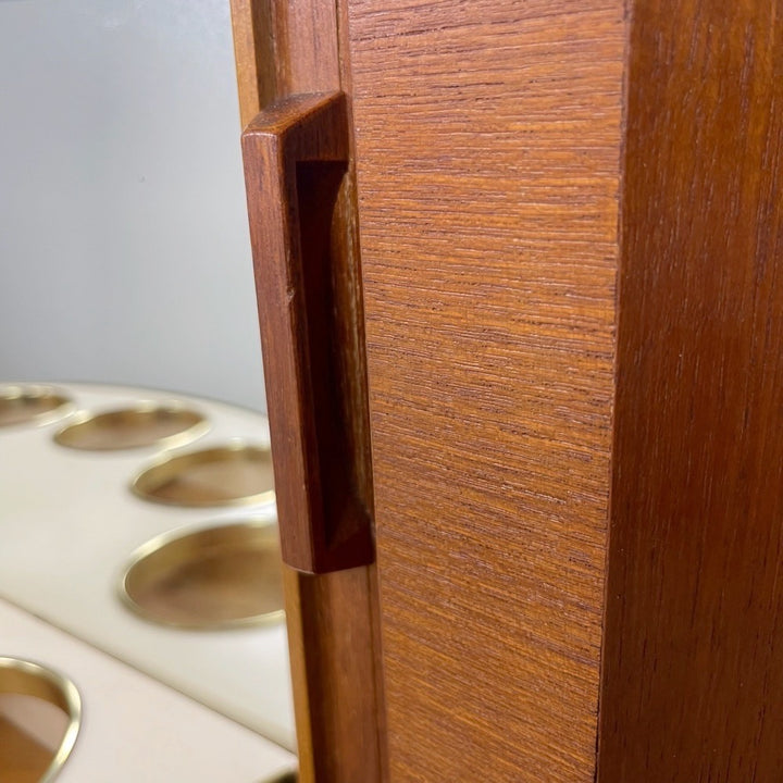 Bar d'angle scandinave pivotant années 50