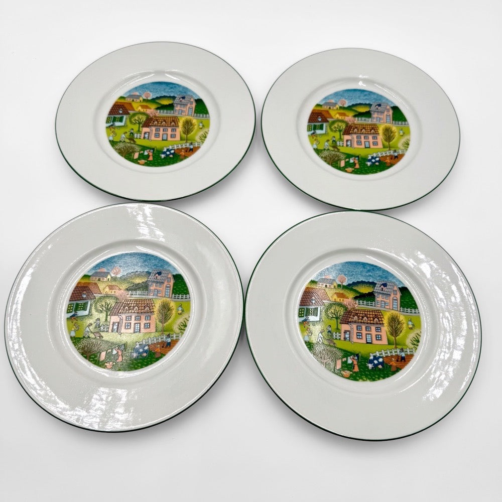 Assiettes à dessert décor naïf Mirabell Italie