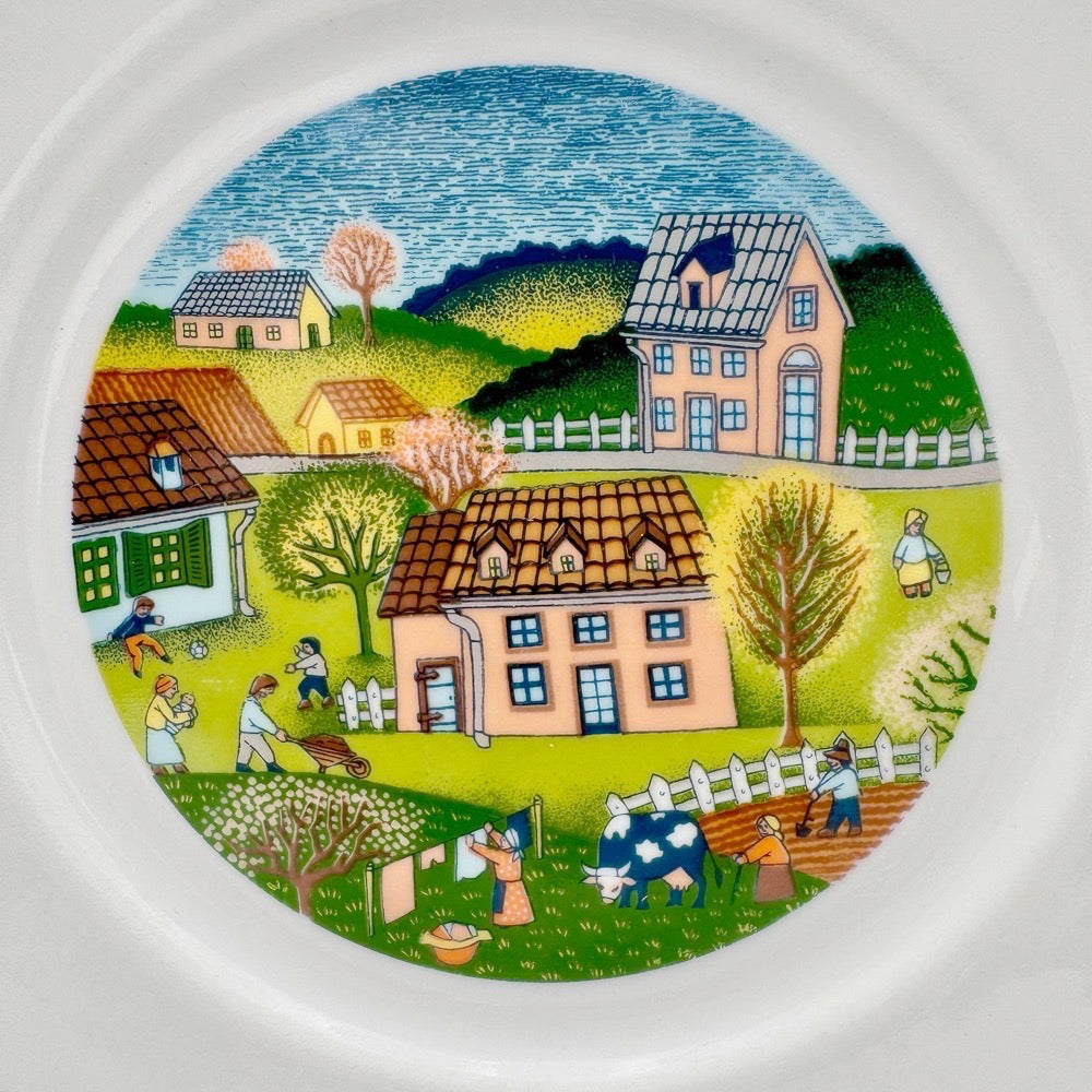 Assiettes à dessert décor naïf Mirabell Italie