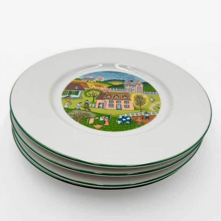 Assiettes à dessert décor naïf Mirabell Italie