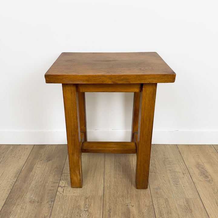 Tabouret en chêne massif vintage
