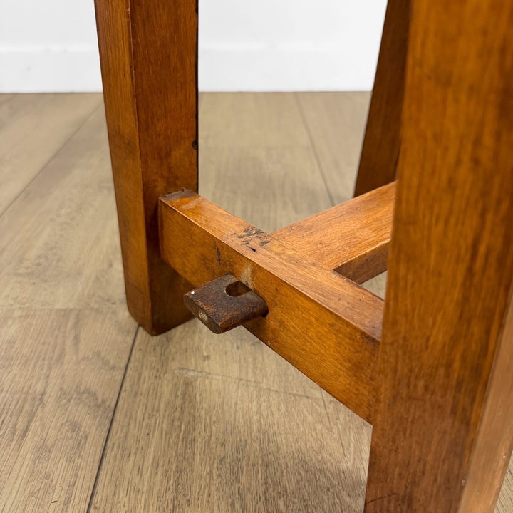Tabouret en chêne massif vintage
