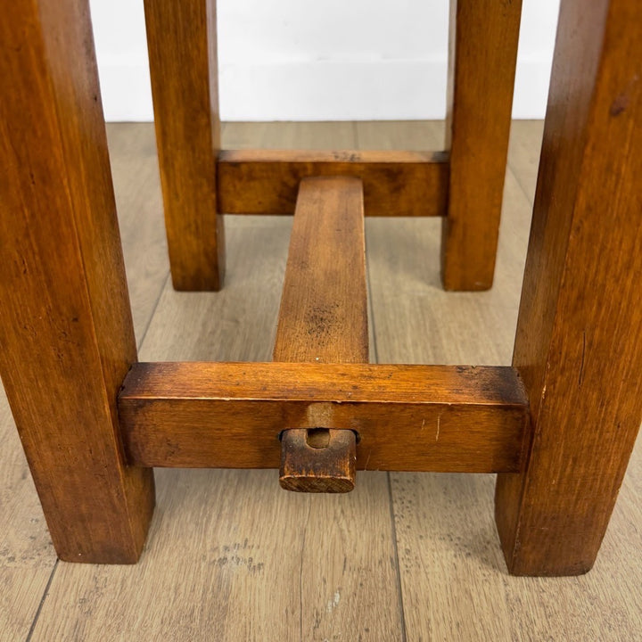 Tabouret en chêne massif vintage