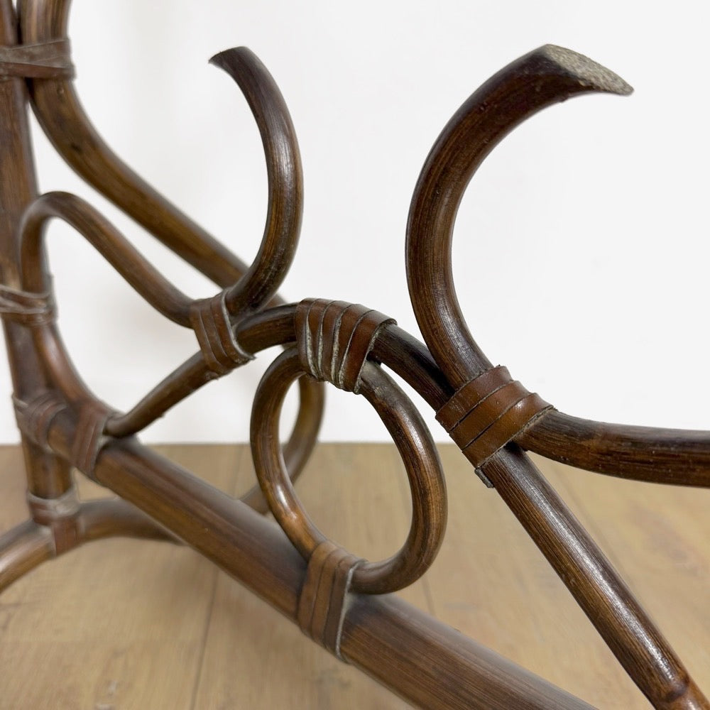 Miroir psyché bois courbé années 60