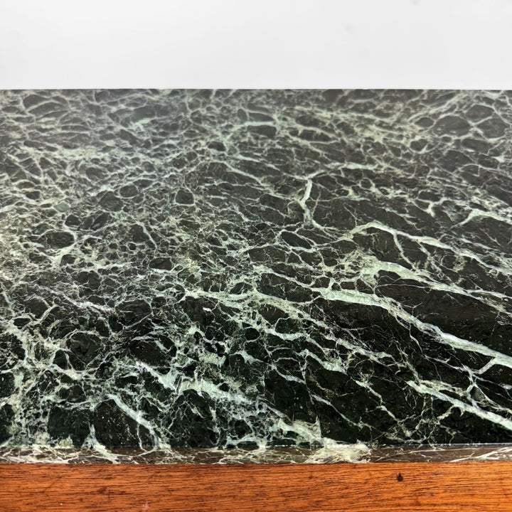 Chevets ou tables d'appoint chêne et marbre vert de mer