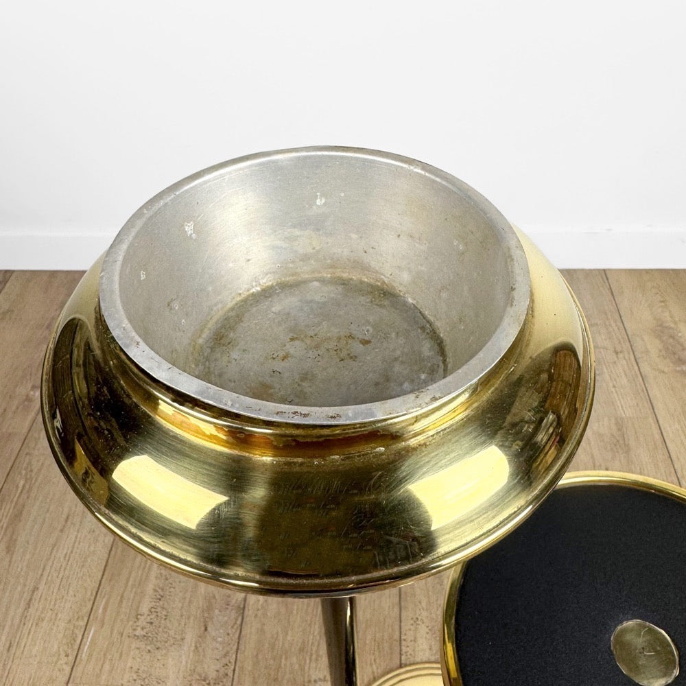 Cendrier sur pied laiton design années 50