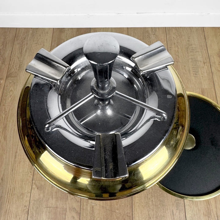 Cendrier sur pied laiton design années 50