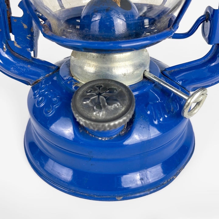 Lampe tempête vintage Meva 863 bleu électrique