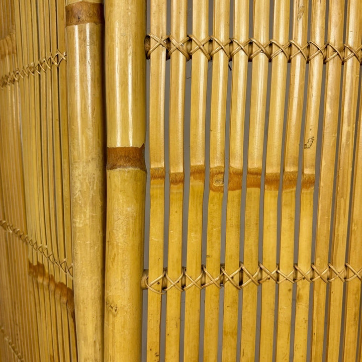Paravent vintage en rotin et  bambou 3 volets