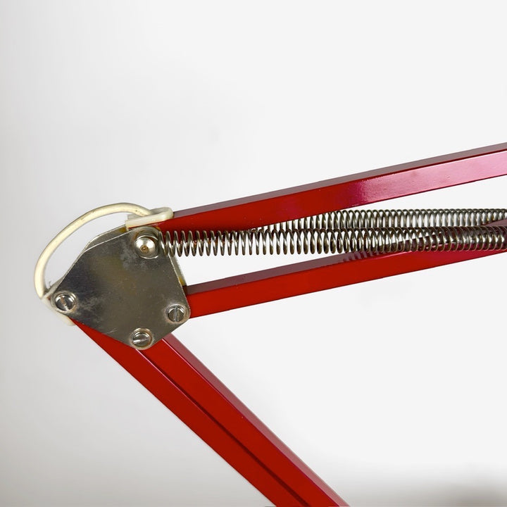 Lampe architecte rouge VEB Raumleuchte Zeulenroda RDA années 70