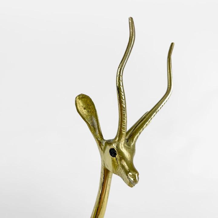 Antilope et son petit en laiton années 70