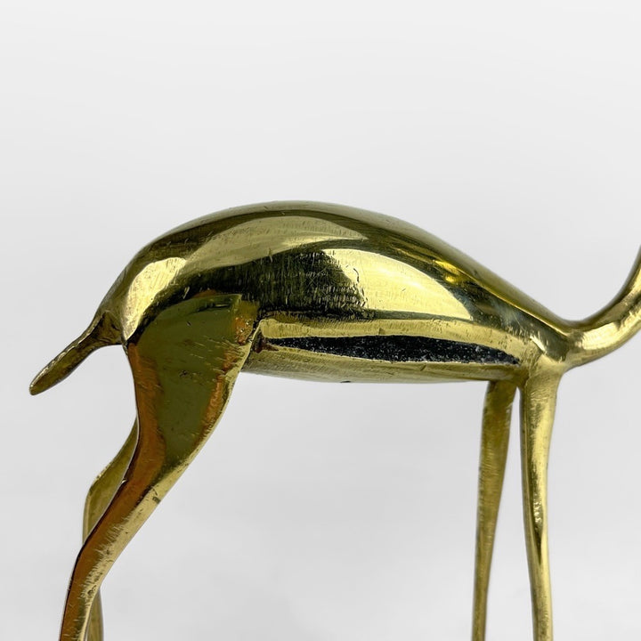 Antilope et son petit en laiton années 70