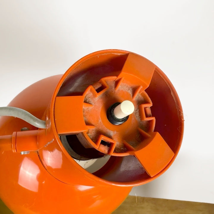 Lampe d'architecte VDE plastique orange années 80