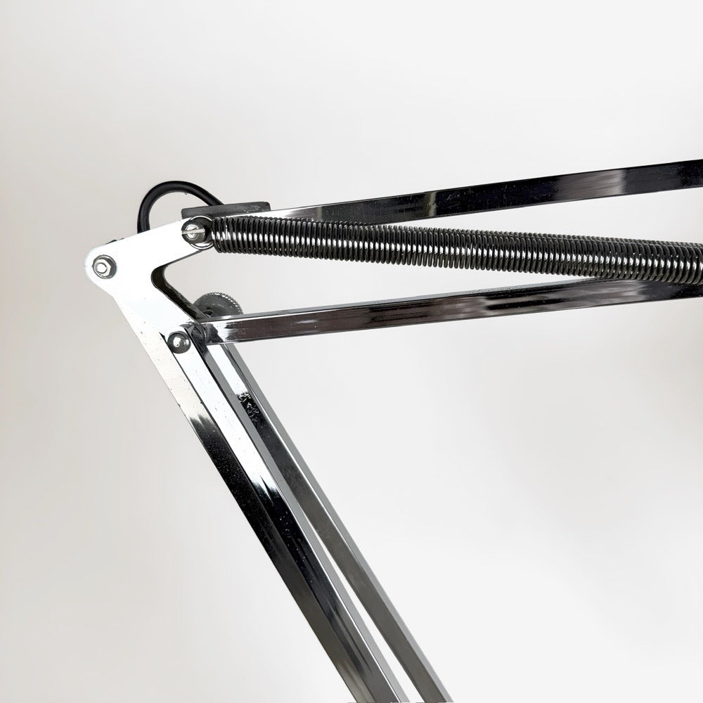 Lampe architecte Luxo métal argenté chromé
