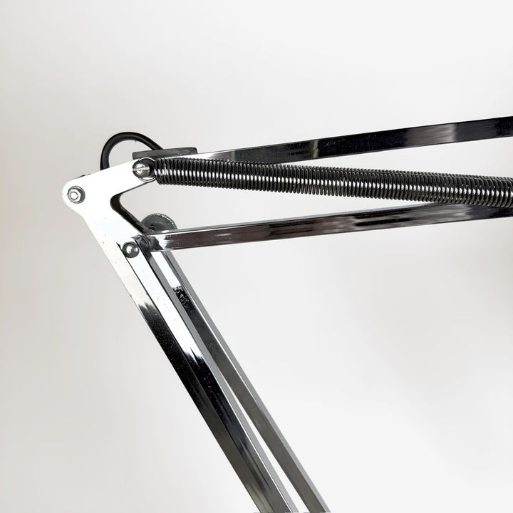 Lampe architecte Luxo métal argenté chromé