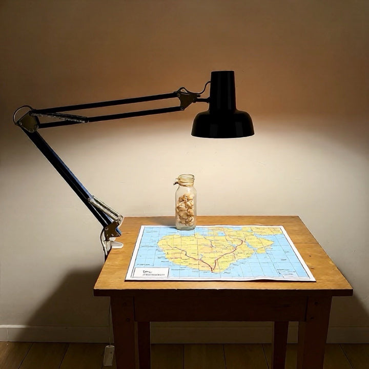 Lampe d'architecte bleue nuit