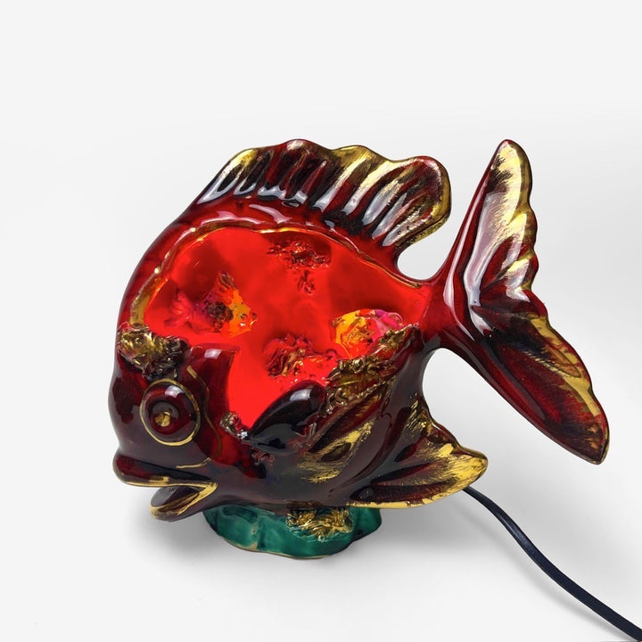 Lampe veilleuse poisson Vallauris vintage