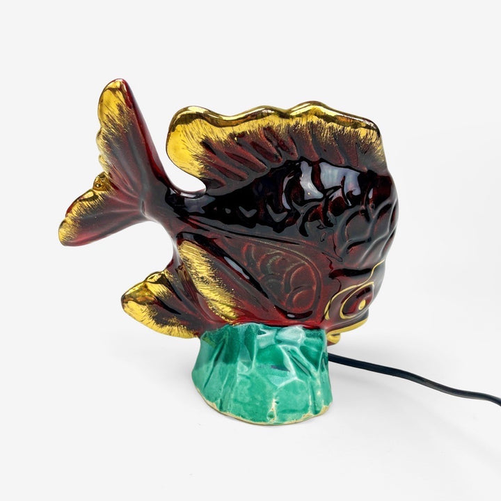 Lampe veilleuse poisson Vallauris vintage