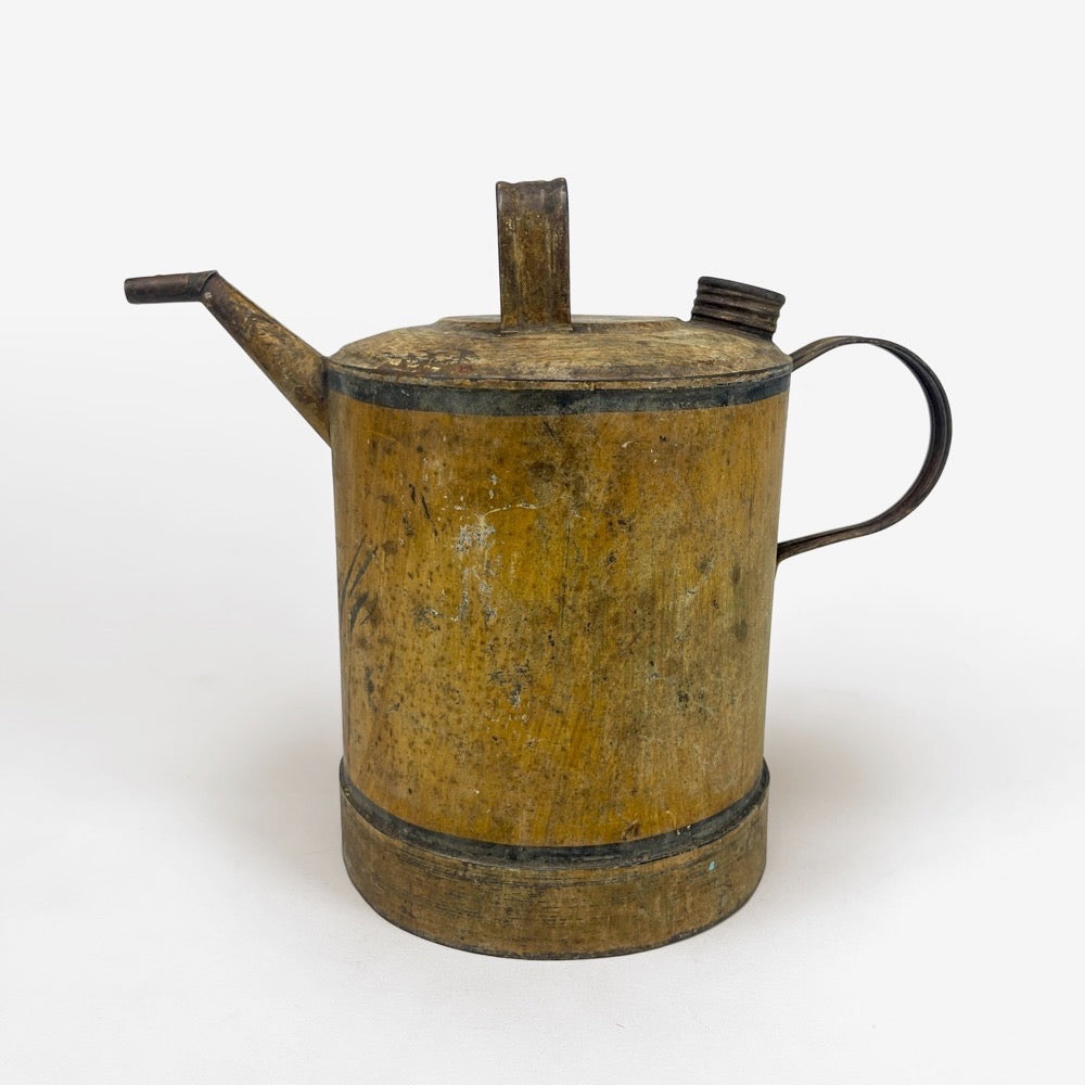 grand bidon en tôle émaillée décorée pétrole 5 litre