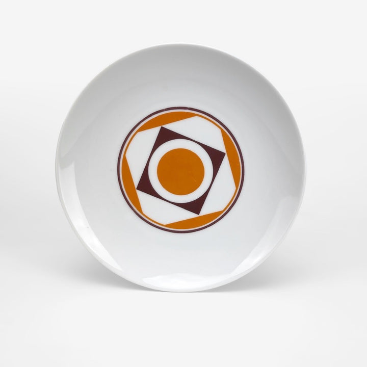 10 assiettes à dessert pop 70's porcelaine Winterling