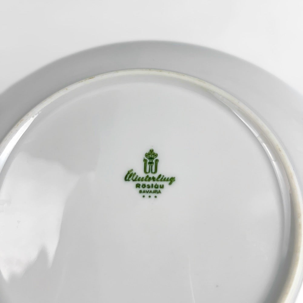 10 assiettes à dessert pop 70's porcelaine Winterling