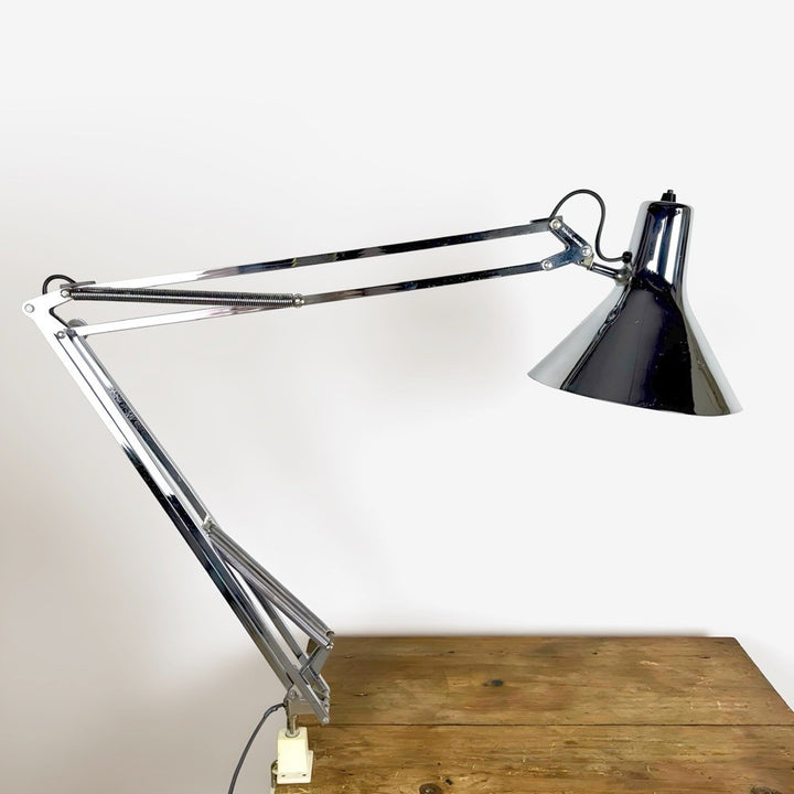 Lampe architecte Luxo métal argenté chromé