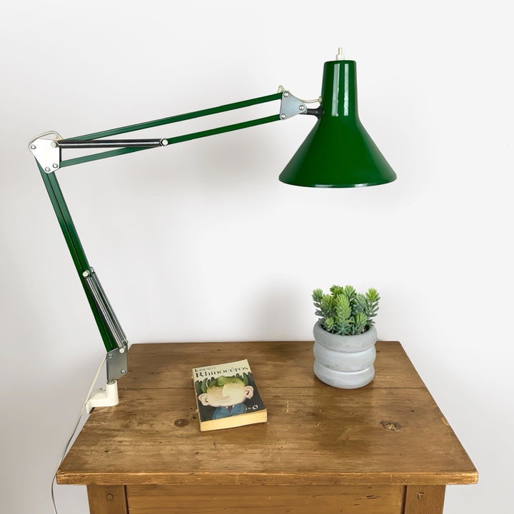 Lampe d'architecte verte