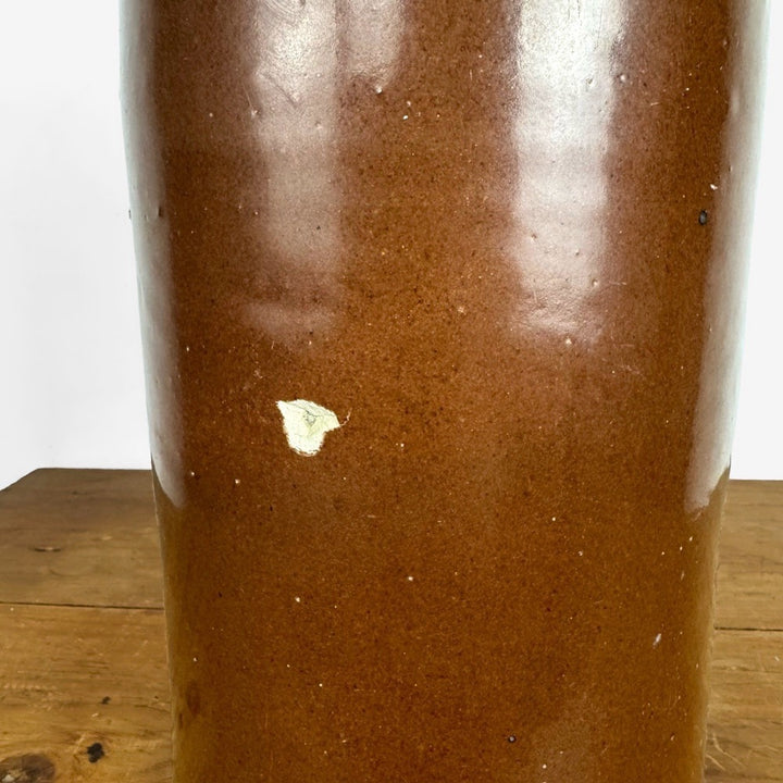 Grand vase en grès vernissé chocolat Manufacture Bourdon Frères Paris 1900