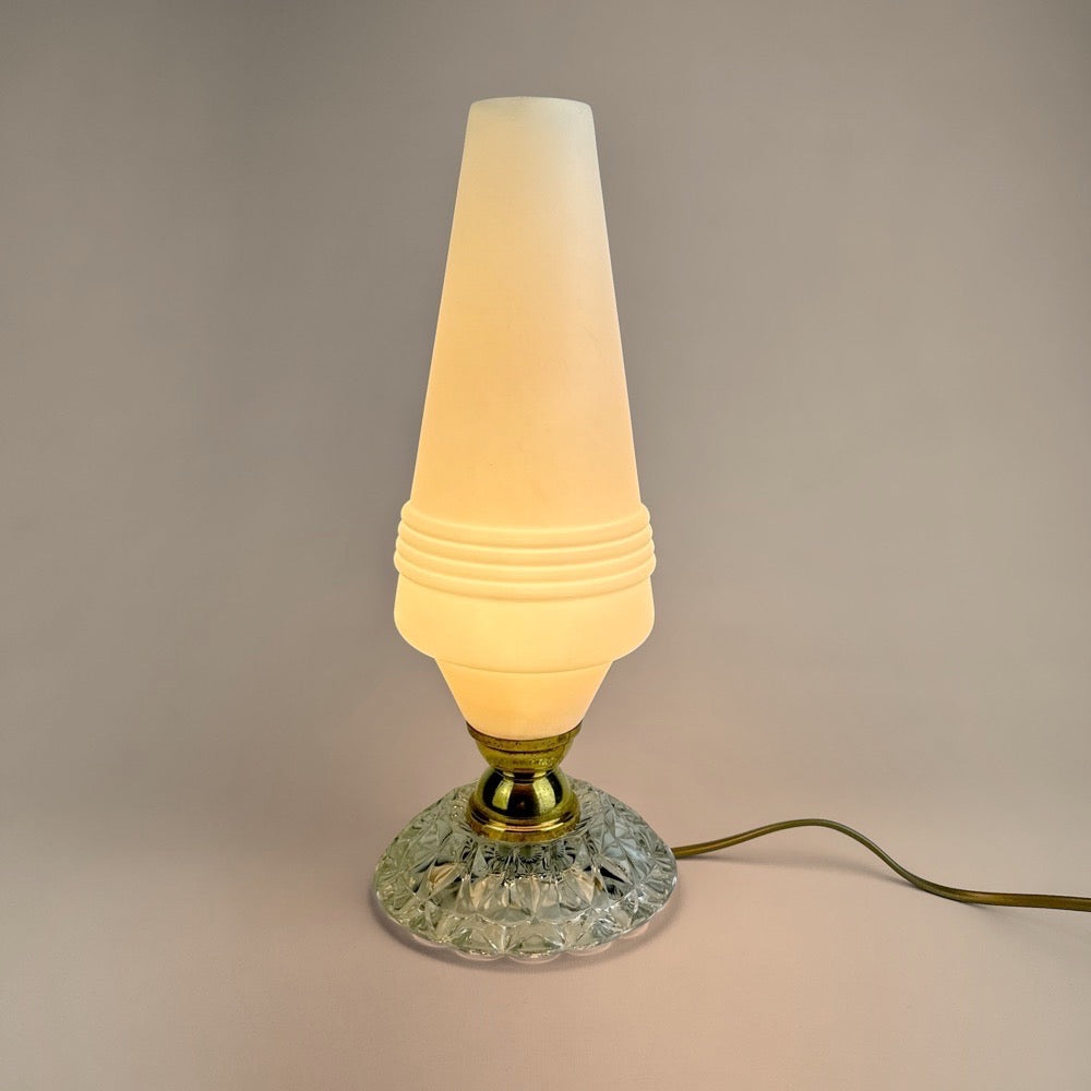 Lampe cristal et polyéthylène années 60
