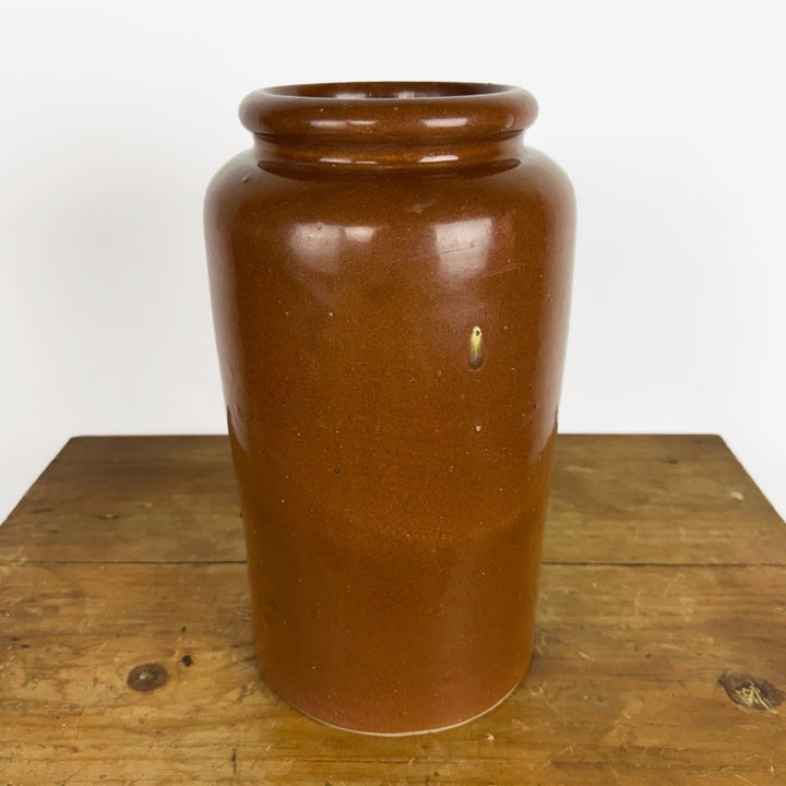 Grand vase en grès vernissé chocolat Manufacture Bourdon Frères Paris 1900