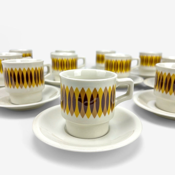 Tasses et soucoupes à café Sebring années 70