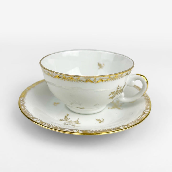 6 Tasses et soucoupes SFP Foëcy Émaux de Limoges