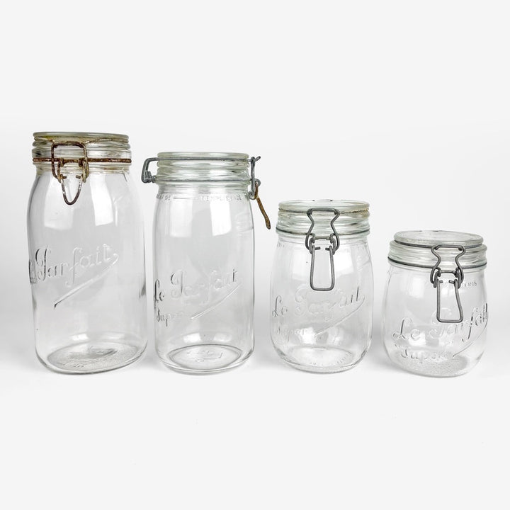 4 bocaux verre transparent Le Parfait