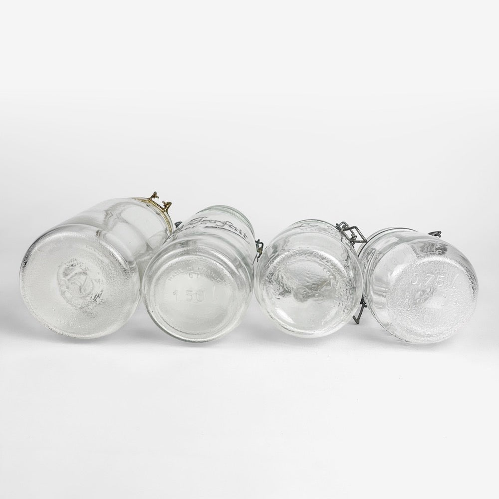 4 bocaux verre transparent Le Parfait