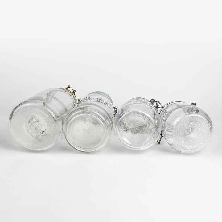 4 bocaux verre transparent Le Parfait