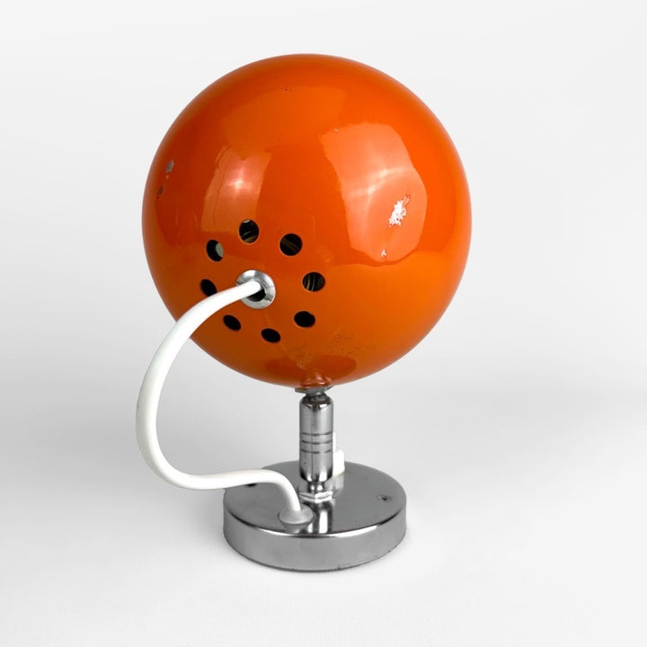 Paire d'appliques murales Eyeball orange années 70