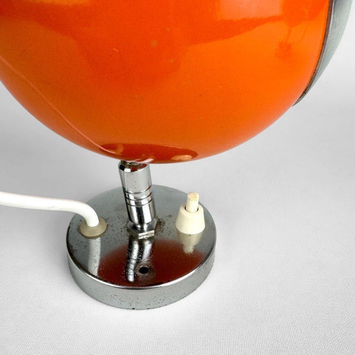 Paire d'appliques murales Eyeball orange années 70