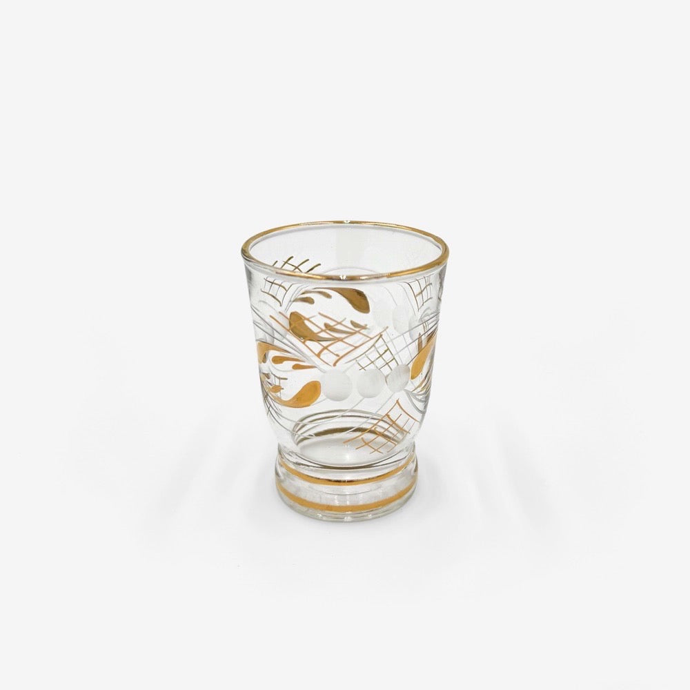 Service à porto vintage verre et dorures