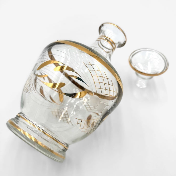 Service à porto vintage verre et dorures