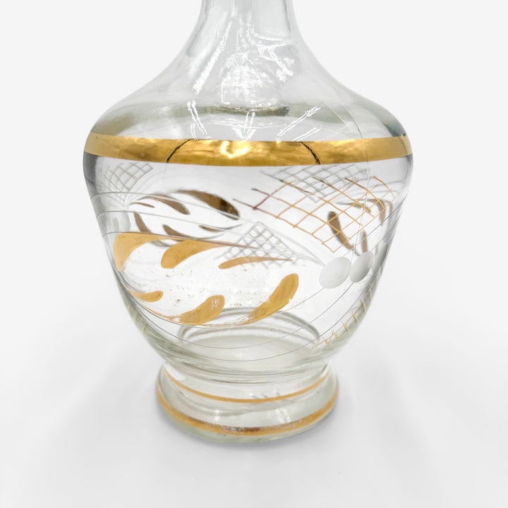 Service à porto vintage verre et dorures