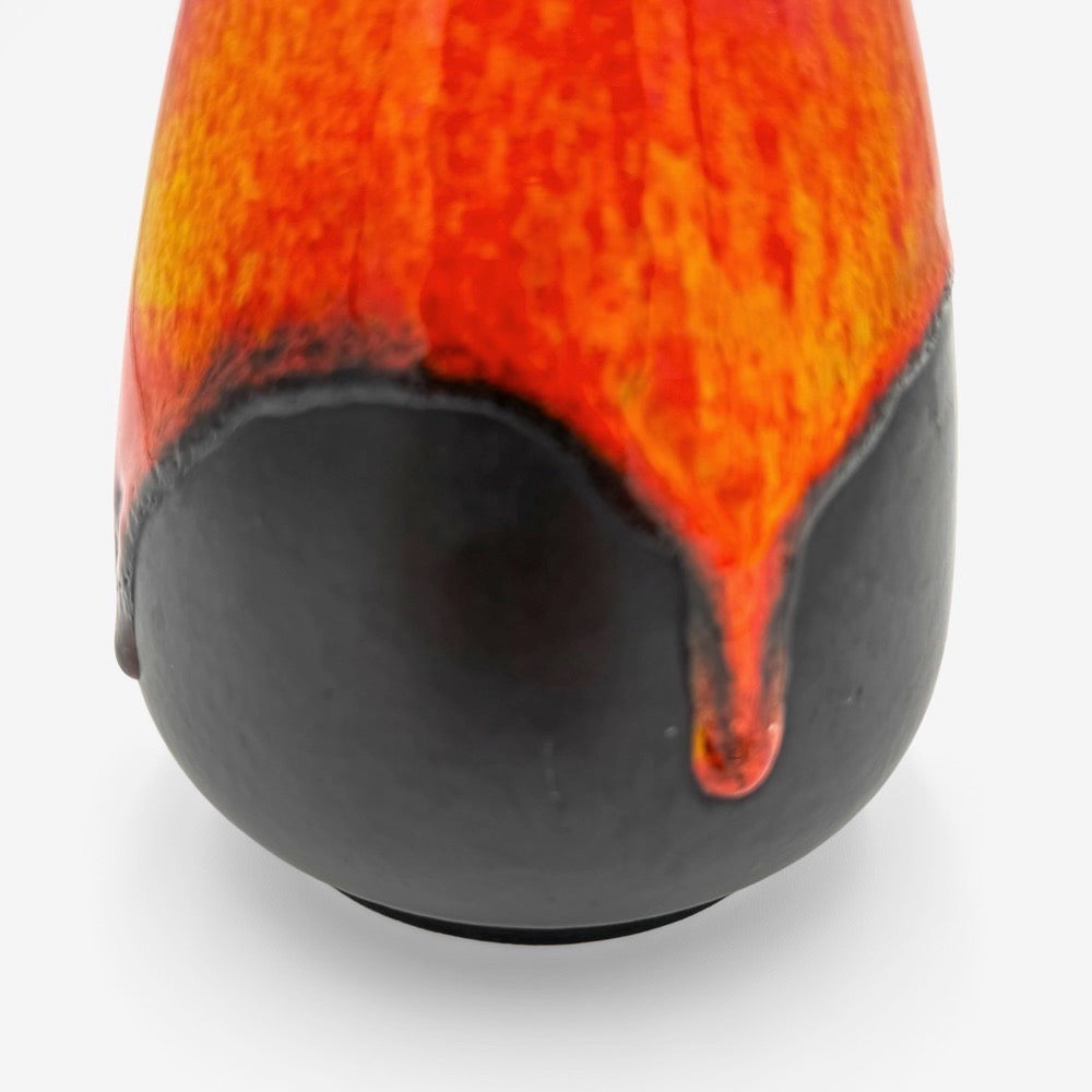 Vase Bay Keramik Fat Lava orange émaillé 70's