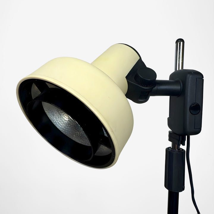 Lampadaire spot beige réglable années 70