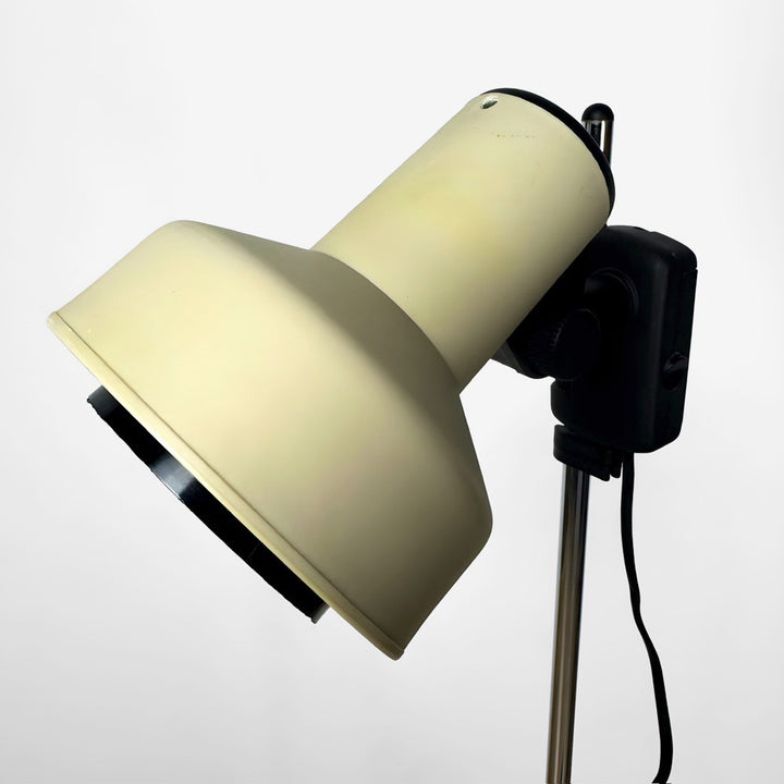 Lampadaire spot beige réglable années 70
