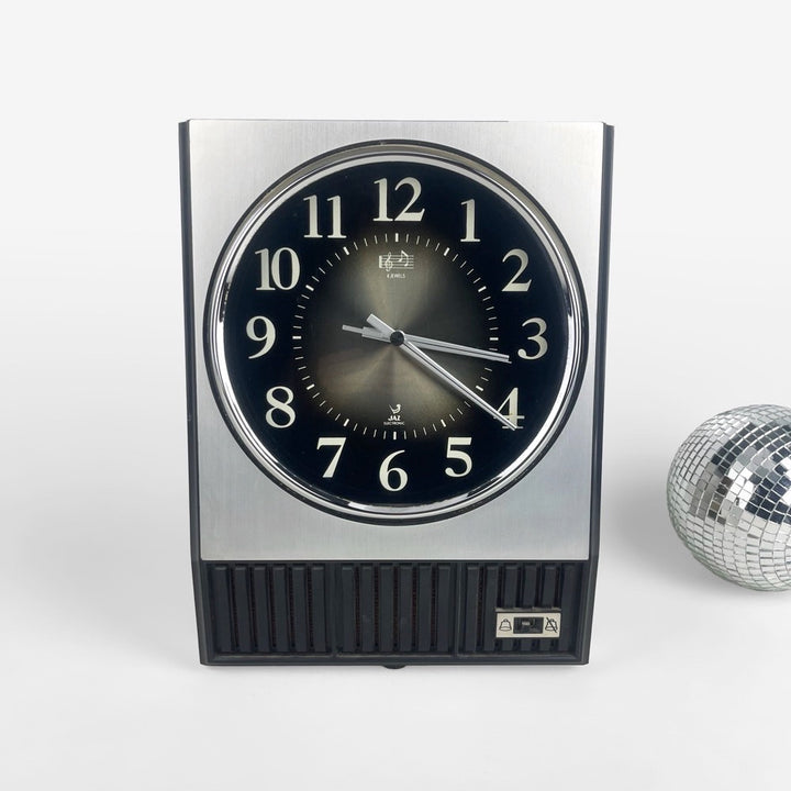 Horloge Jaz Sonnic Noire et argent 1975