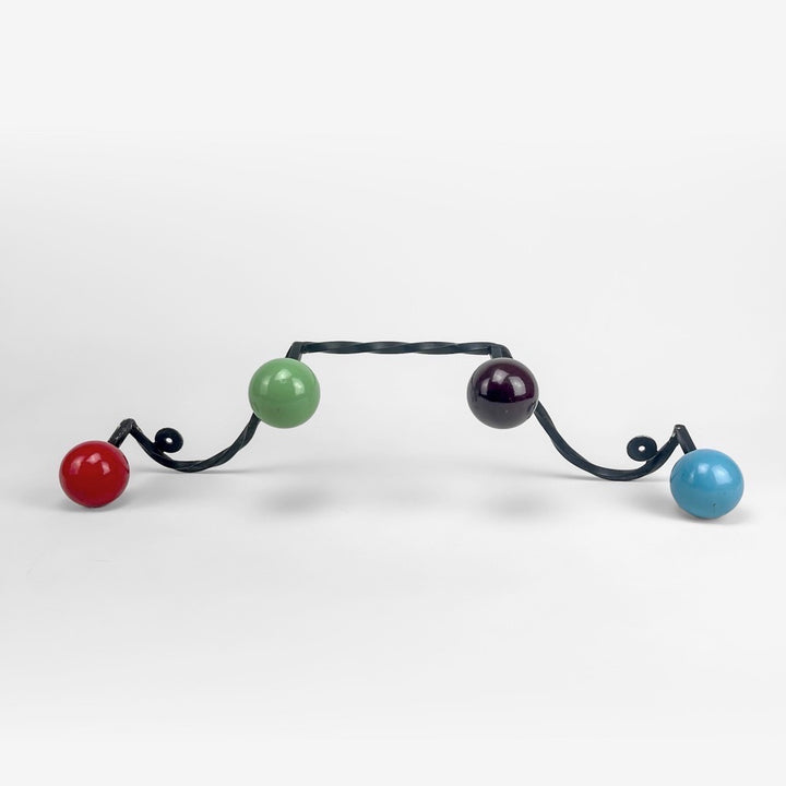 Porte-manteaux boules et fer forgé années 50/60