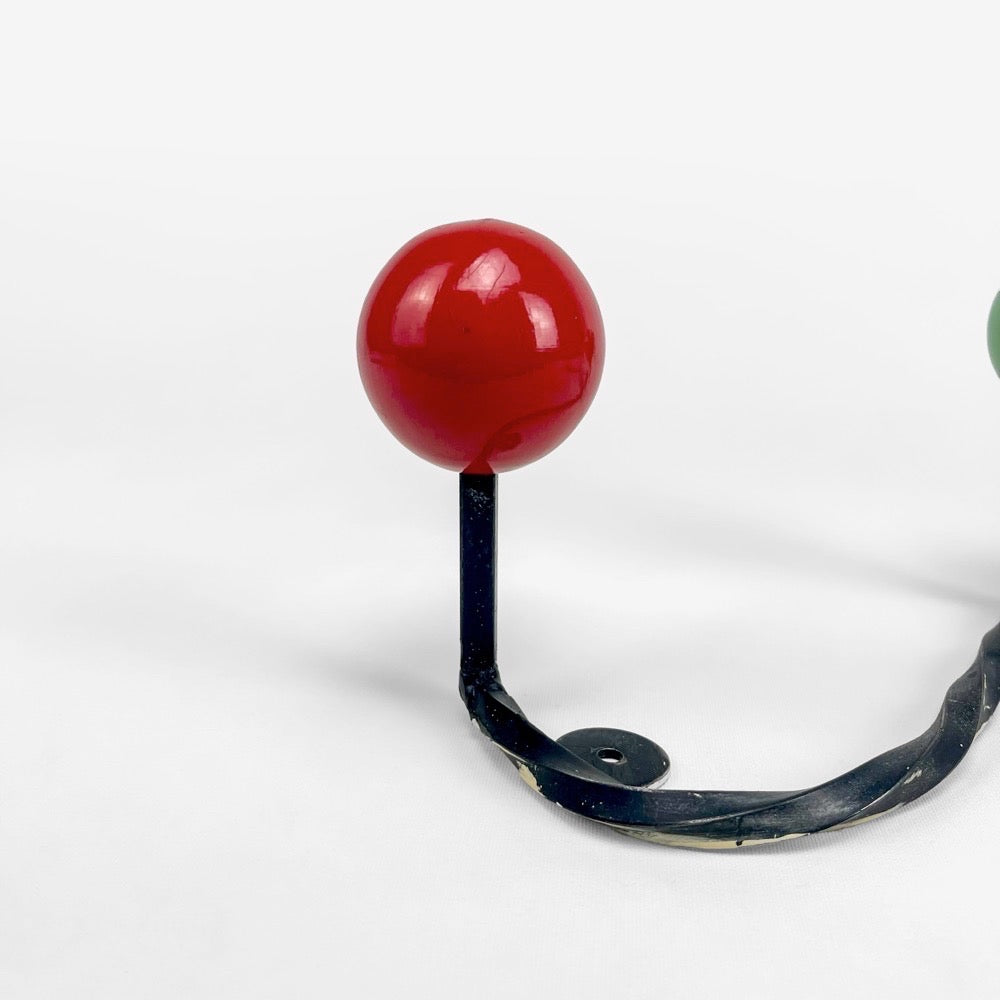 Porte-manteaux boules et fer forgé années 50/60