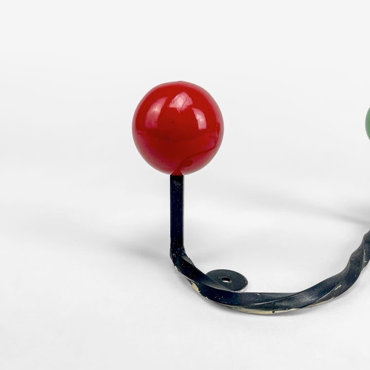 Porte-manteaux boules et fer forgé années 50/60