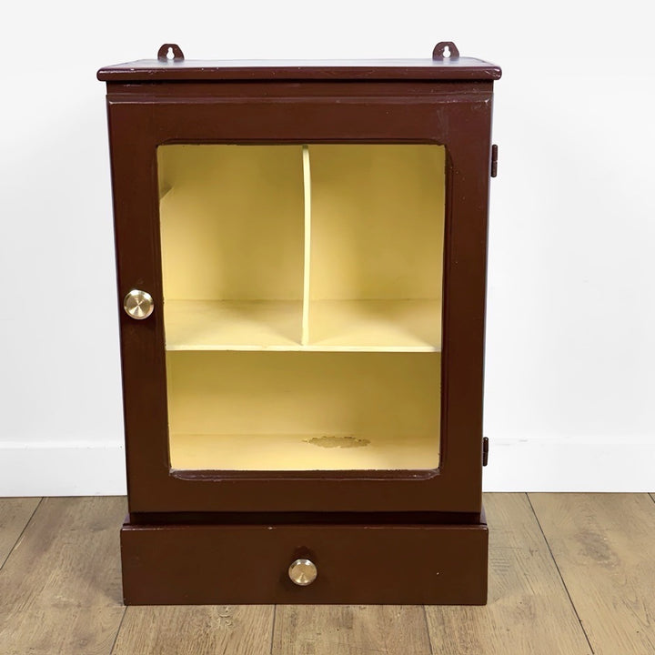 Armoire à pharmacie ancienne bois et verre