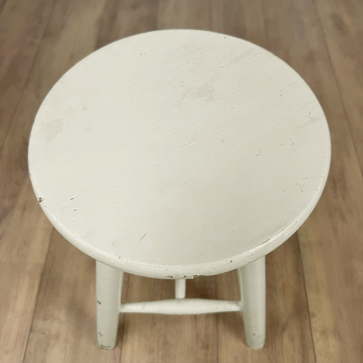 Tabouret d'atelier en bois peint vintage